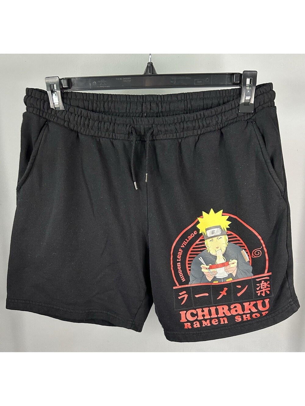 Naruto Ichiraku Ramen Shop Fleece Shorts Men’s Size Large